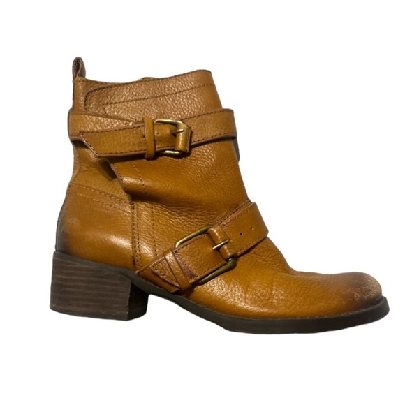 Lucky Brand Shoes - Lucky Brand Quinn Golden Tan Short Riding Boots Brown Boots Cottage Festive 7.5